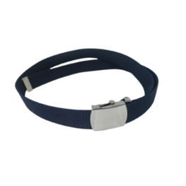 BELT NYLON BLUE SILVER BUCKLE